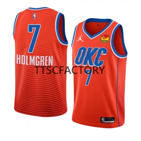 Maglia NBA Oklahoma City Thunder Chet Holmgren 7 Nike 2022-23 Statement Edition Arancia Swingman - Uomo
